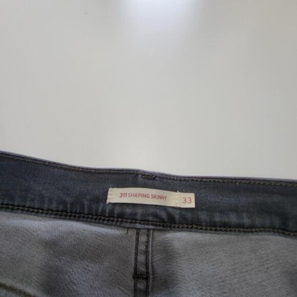 Levis Jeans Womens 33 Gray 311 Shaping Skinny Stretch Slim Fit Waterless Denim - Picture 7 of 13